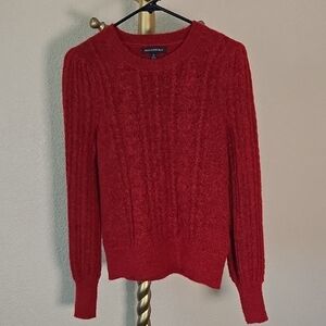 Banana Republic Vibrant Red Crew Neck Sweater